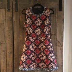 Embellished A-line cocktail dress